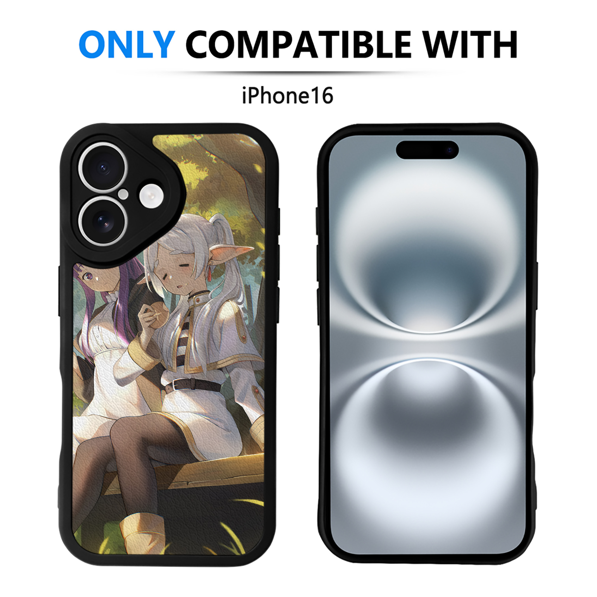（画像用） 葬送のフリーレン Frieren 【iPhone 16シリーズ対応】シリコンスマホケース（レザー調） 材質：シリコン